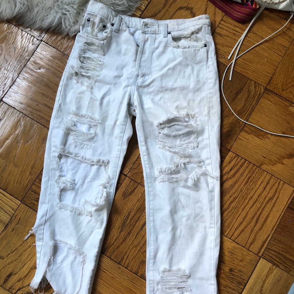 carmar white boyfriend jeans